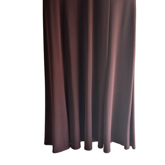 Focus Size 14 V-Neck Business Stylist Casual Sleeveless Maxi Dress Brown - Picture 7 of 13